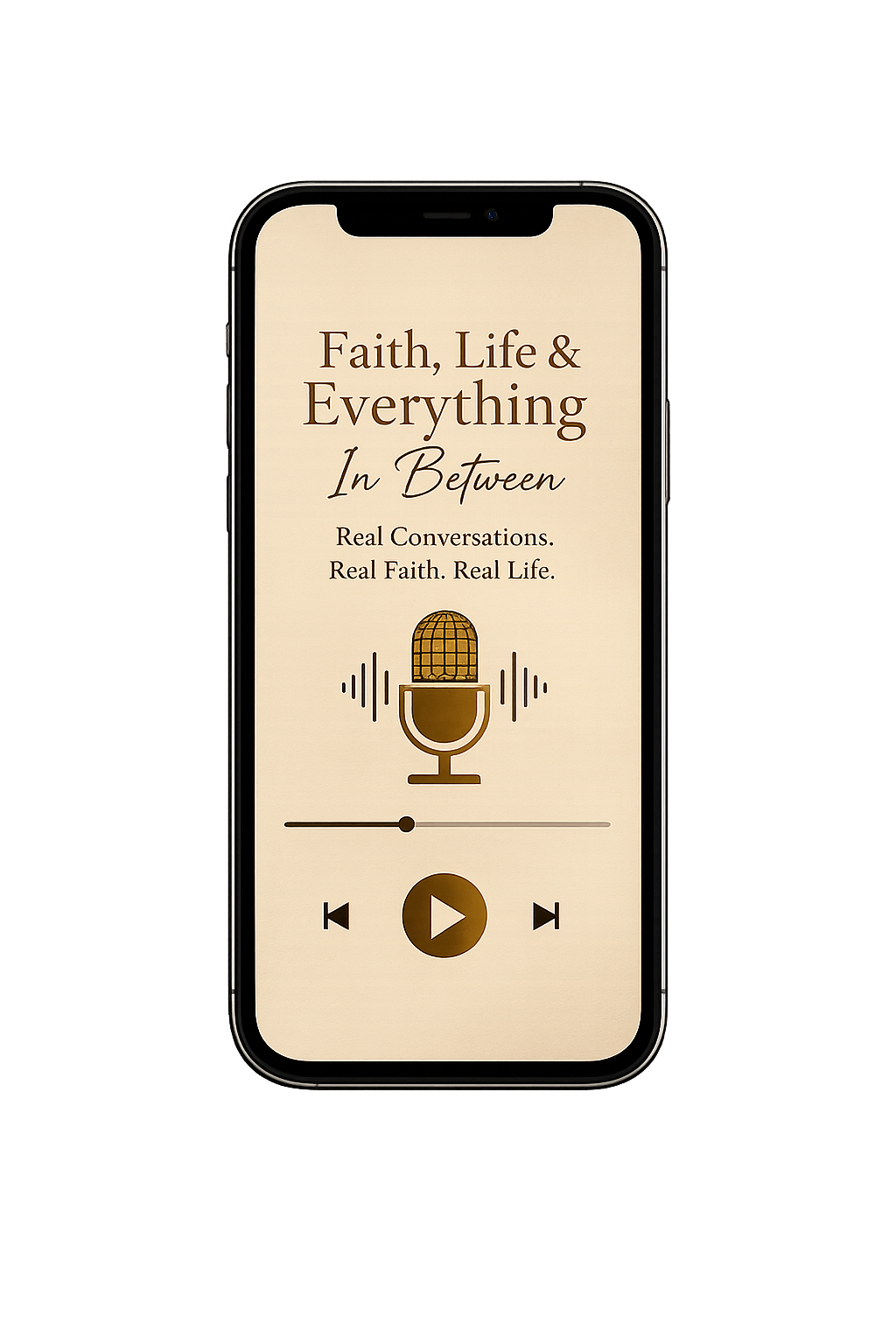 Faith, Life & Everything In Between podcast player mockup